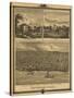 Muscatine, Iowa - Panoramic Map-Lantern Press-Stretched Canvas