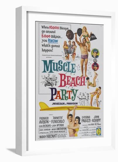 Muscle Beach Party, 1964, Directed by William Asher-null-Framed Giclee Print