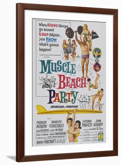 Muscle Beach Party, 1964, Directed by William Asher-null-Framed Giclee Print