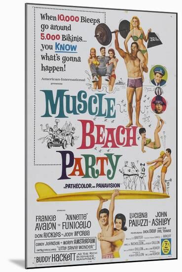 Muscle Beach Party, 1964, Directed by William Asher-null-Mounted Giclee Print