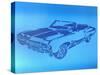 Muscle Car 1-Abstract Graffiti-Stretched Canvas