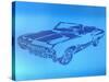 Muscle Car 1-Abstract Graffiti-Stretched Canvas