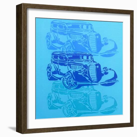 Muscle Car 2-Abstract Graffiti-Framed Giclee Print