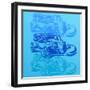 Muscle Car 2-Abstract Graffiti-Framed Giclee Print