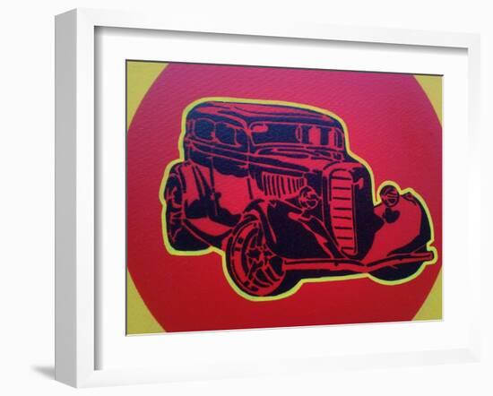 Muscle Car 3-Abstract Graffiti-Framed Giclee Print