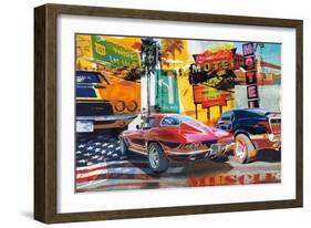 Muscle Cars-Ray Foster-Framed Art Print