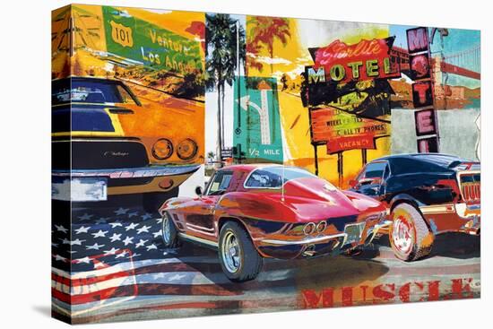 Muscle Cars-Ray Foster-Stretched Canvas