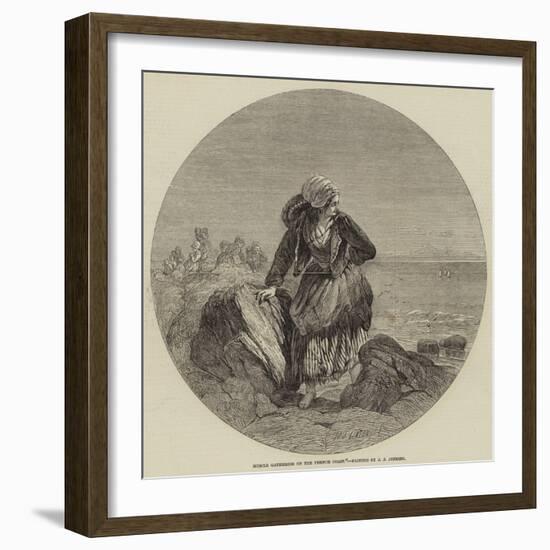 Muscle Gatherers on the French Coast-William James Linton-Framed Giclee Print