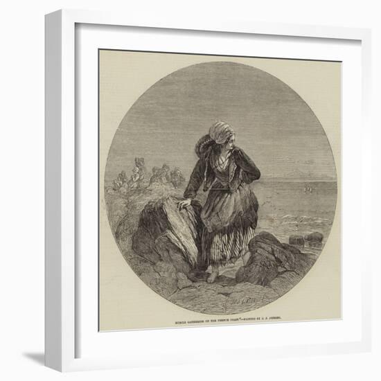 Muscle Gatherers on the French Coast-William James Linton-Framed Giclee Print