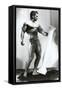 Muscle Man Dancing with Pillar-null-Framed Stretched Canvas