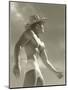 Muscle Man in Jockey Shorts and Straw Hat-null-Mounted Art Print