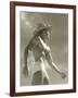 Muscle Man in Jockey Shorts and Straw Hat-null-Framed Art Print