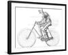 Muscles Used In Cycling, 19th Century-Science Photo Library-Framed Photographic Print