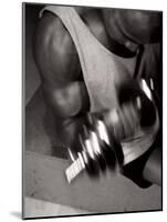 Muscular Bicep During Exercise-null-Mounted Photographic Print