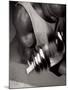 Muscular Bicep During Exercise-null-Mounted Photographic Print