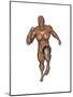 Muscular Man Running-null-Mounted Art Print