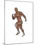 Muscular Man Running-null-Mounted Art Print