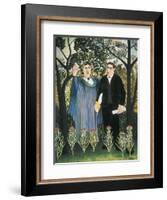 Muse Inspiring the Poet-Henri Rousseau-Framed Art Print