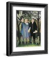 Muse Inspiring the Poet-Henri Rousseau-Framed Art Print