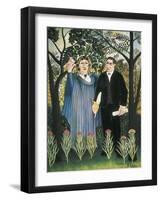 Muse Inspiring the Poet-Henri Rousseau-Framed Art Print