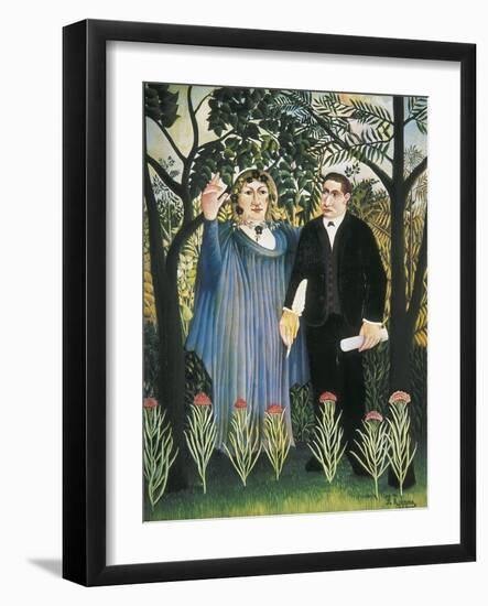 Muse Inspiring the Poet-Henri Rousseau-Framed Art Print