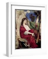 Muse of Music and Lyric Poetry-Arnold Bocklin-Framed Giclee Print