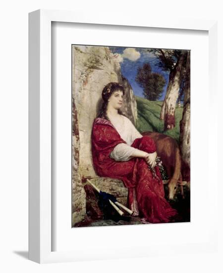 Muse of Music and Lyric Poetry-Arnold Bocklin-Framed Giclee Print