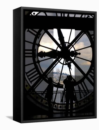 Musee d'Orsay's Clock Window, Paris, France-Lisa S^ Engelbrecht-Framed Stretched Canvas