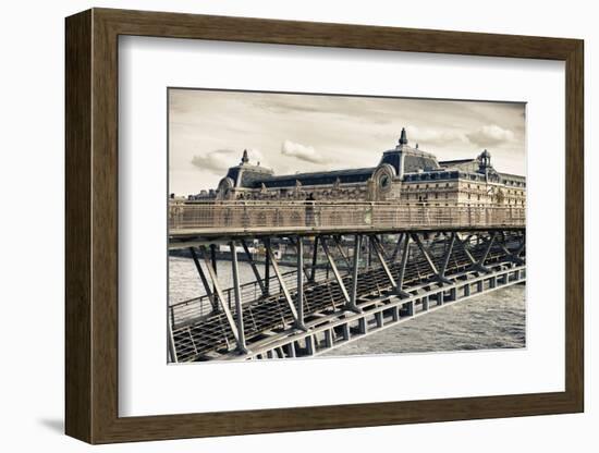 Musee d'Orsay - Solferino Bridge view - Paris - France-Philippe Hugonnard-Framed Premium Photographic Print