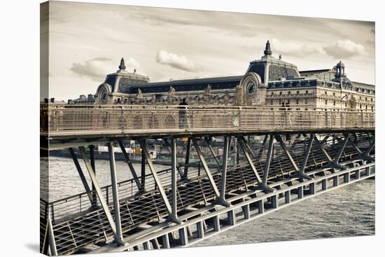 Musee d'Orsay - Solferino Bridge view - Paris - France-Philippe Hugonnard-Stretched Canvas
