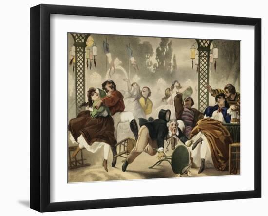 Musée de moeurs en actions. "c'est bien fait ! fallait pas qu'il y aille!"-Philippe Jacques Linder-Framed Giclee Print