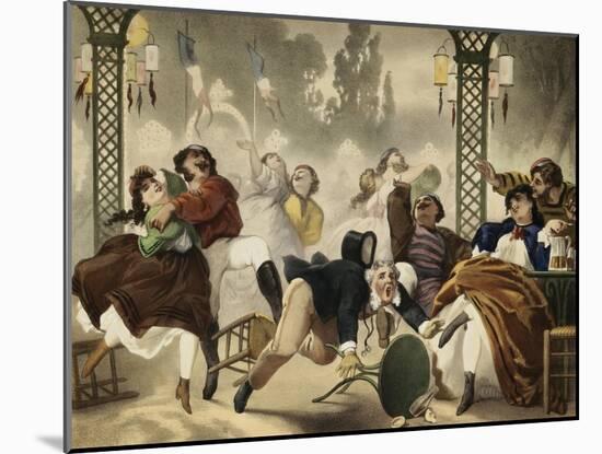 Musée de moeurs en actions. "c'est bien fait ! fallait pas qu'il y aille!"-Philippe Jacques Linder-Mounted Giclee Print