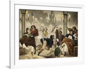 Musée de moeurs en actions. "c'est bien fait ! fallait pas qu'il y aille!"-Philippe Jacques Linder-Framed Giclee Print