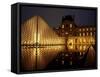 Musee Du Louvre and Pyramide, Paris, France-Roy Rainford-Framed Stretched Canvas