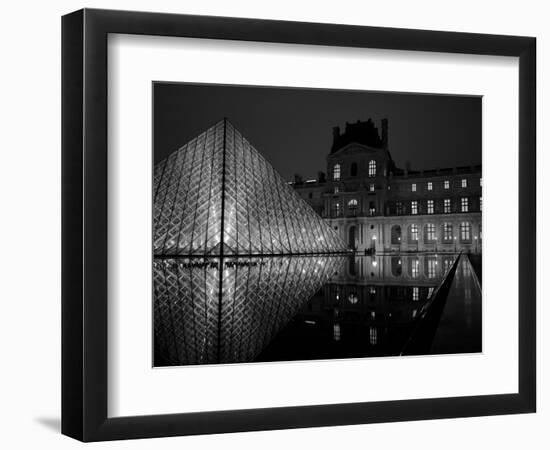 Musee Du Louvre and Pyramide, Paris, France-Roy Rainford-Framed Photographic Print