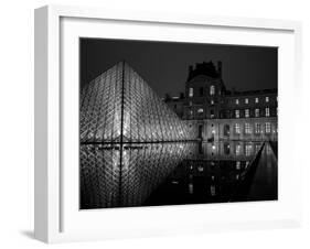 Musee Du Louvre and Pyramide, Paris, France-Roy Rainford-Framed Photographic Print