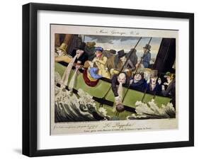 Musee Grotesque: Passengers Aboard the Furie Steamship Sailing from Dover to Calais..-Pierre Maleuvre-Framed Giclee Print