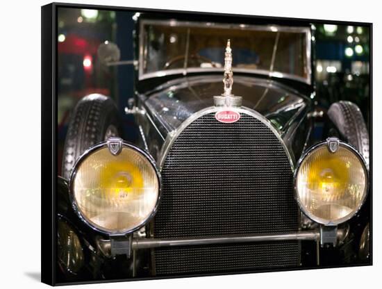 Musee National de l'Automobile, Bugatti Grille, Haut Rhin, France-Walter Bibikow-Framed Stretched Canvas