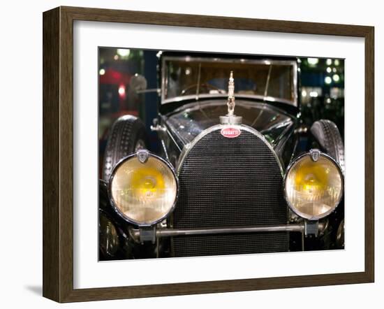 Musee National de l'Automobile, Bugatti Grille, Haut Rhin, France-Walter Bibikow-Framed Premium Photographic Print