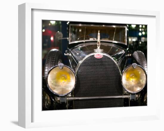 Musee National de l'Automobile, Bugatti Grille, Haut Rhin, France-Walter Bibikow-Framed Premium Photographic Print