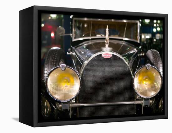 Musee National de l'Automobile, Bugatti Grille, Haut Rhin, France-Walter Bibikow-Framed Stretched Canvas