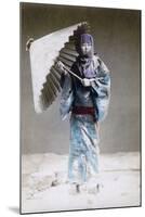 Museme, Woman in Winter Costume, Japan, 1882-Felice Beato-Mounted Giclee Print