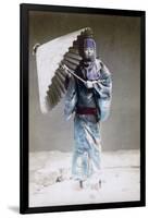 Museme, Woman in Winter Costume, Japan, 1882-Felice Beato-Framed Giclee Print