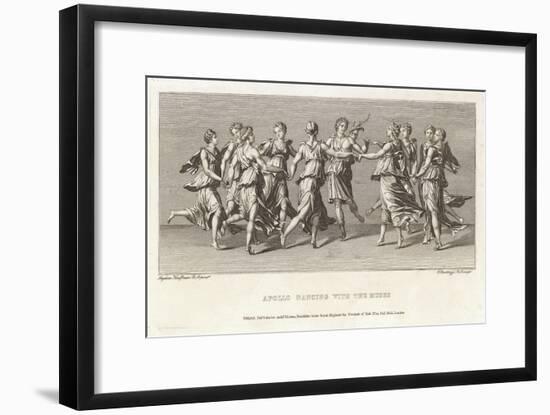 Muses and Apollo-null-Framed Art Print