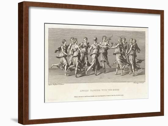 Muses and Apollo-null-Framed Art Print
