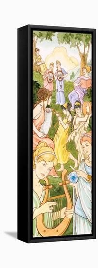 Muses, Greek and Roman Mythology-Encyclopaedia Britannica-Framed Stretched Canvas