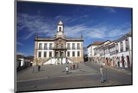 Museu da Inconfidencia and Praca Tiradentes, Ouro Preto, UNESCO Site, Minas Gerais, Brazil-Ian Trower-Mounted Photographic Print