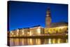 Museum and Church at Night, Gothenburg, Sweden, Scandinavia, Europe-Frank Fell-Stretched Canvas