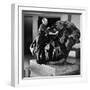 Museum Attendant Cleaning 14 Ton Willmette Meteorite, the Largest Found in the US-Jack Birns-Framed Photographic Print