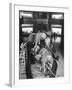 Museum Attendants Cleaning Elephants in the New York Museum Exhibits-Jack Birns-Framed Photographic Print